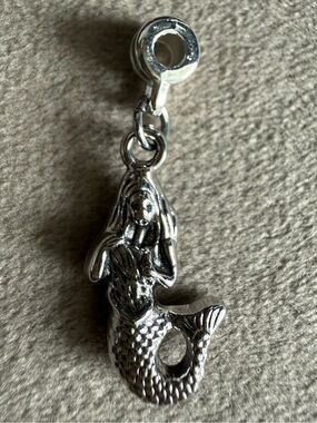 Silver Mermaid Charm Bracelet Pendant - Women's Jewelry